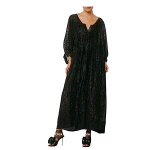 Ciebon Gayley Metallic Rainbow Stripe Maxi Dress NWT Size XS